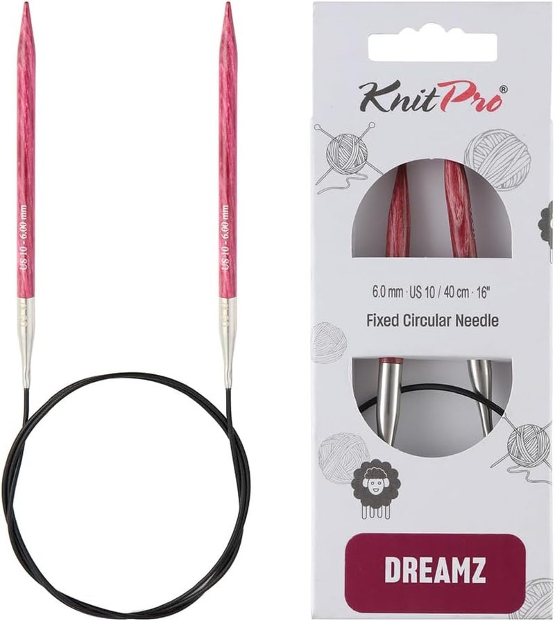 Knit Pro Dreamz Fixed Circular Needles 16" (40cm) | US Size 10 (6mm) - Image 1